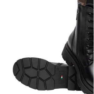 Damen-Combat-Boots NeroGiardini aus Leder I618070D