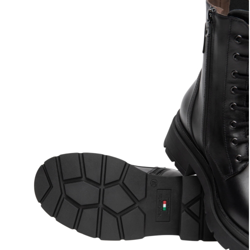 Damen-Combat-Boots NeroGiardini aus Leder I618070D