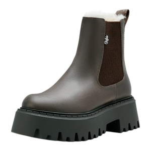 Stivaletti tronchetti Buffalo Aspen Chelsea Warm-vegan nubuck dark brown XE08