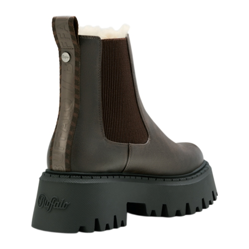 Stivaletti tronchetti Buffalo Aspen Chelsea Warm-vegan nubuck dark brown XE08
