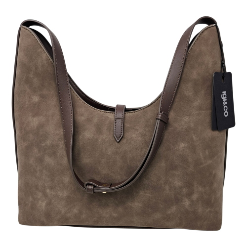 Sac à épaule IGI&CO pour femme effet nubuck 2195811