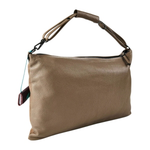 Gabs BEYONCE EW LARGE El Salvador Bull Black crossbody bag in suede and hammered calfskin leather G012100T3X3153
