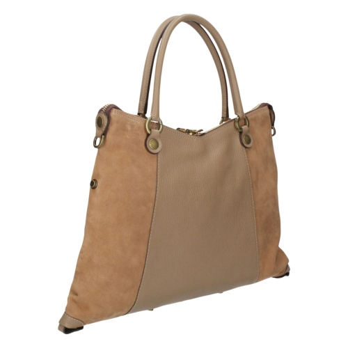 Sac shopping Gabs THAMARA PLUS MEDIUM Ligne Maracaibo Crosta Gold en cuir de veau velours et cuir de veau grainé G012193T2X2967