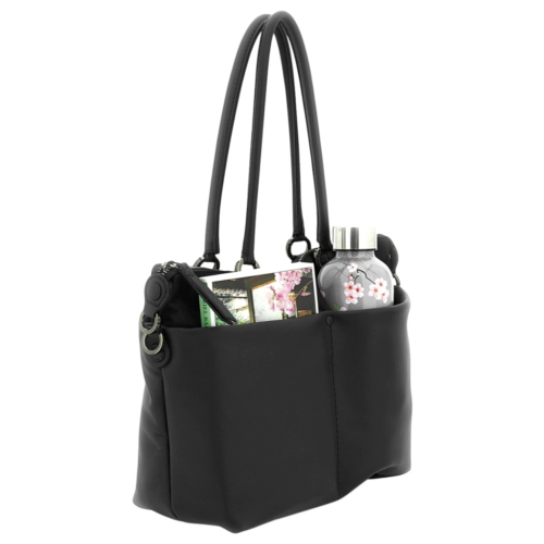 Borse Gabs G3 PLUS LARGE - Borsa shopping trasformabile piatta trasformabile in pelle di vitello e vela G000033T3X3211