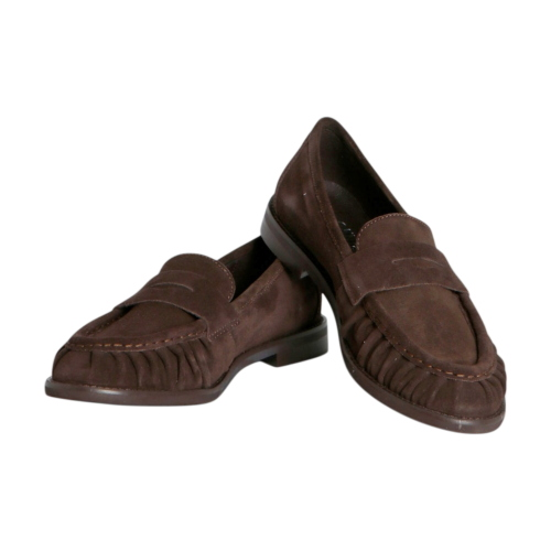 Mocasines de ante marrón oscuro para mujer OVYè SOROSYCAPCAM