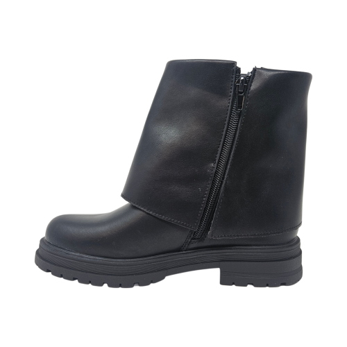 Patrizia Pepe Girl Black Leather Ankle Boots PPK428