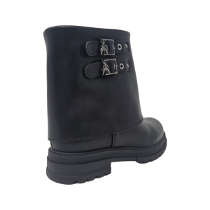 Patrizia Pepe Girl Black Leather Ankle Boots PPK428