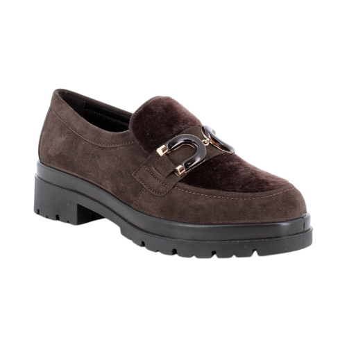 Mocassins Femme en Daim Marron Café EnvalSoft 2257311