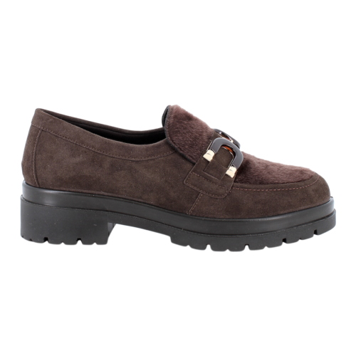 Mocassins Femme en Daim Marron Café EnvalSoft 2257311