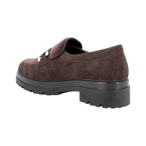 Mocassins Femme en Daim Marron Café EnvalSoft 2257311