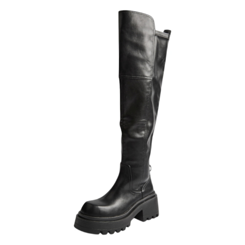 Botas Altas de Mujer Buffalo Liv Overknee de Napa Vegana Negra XE08