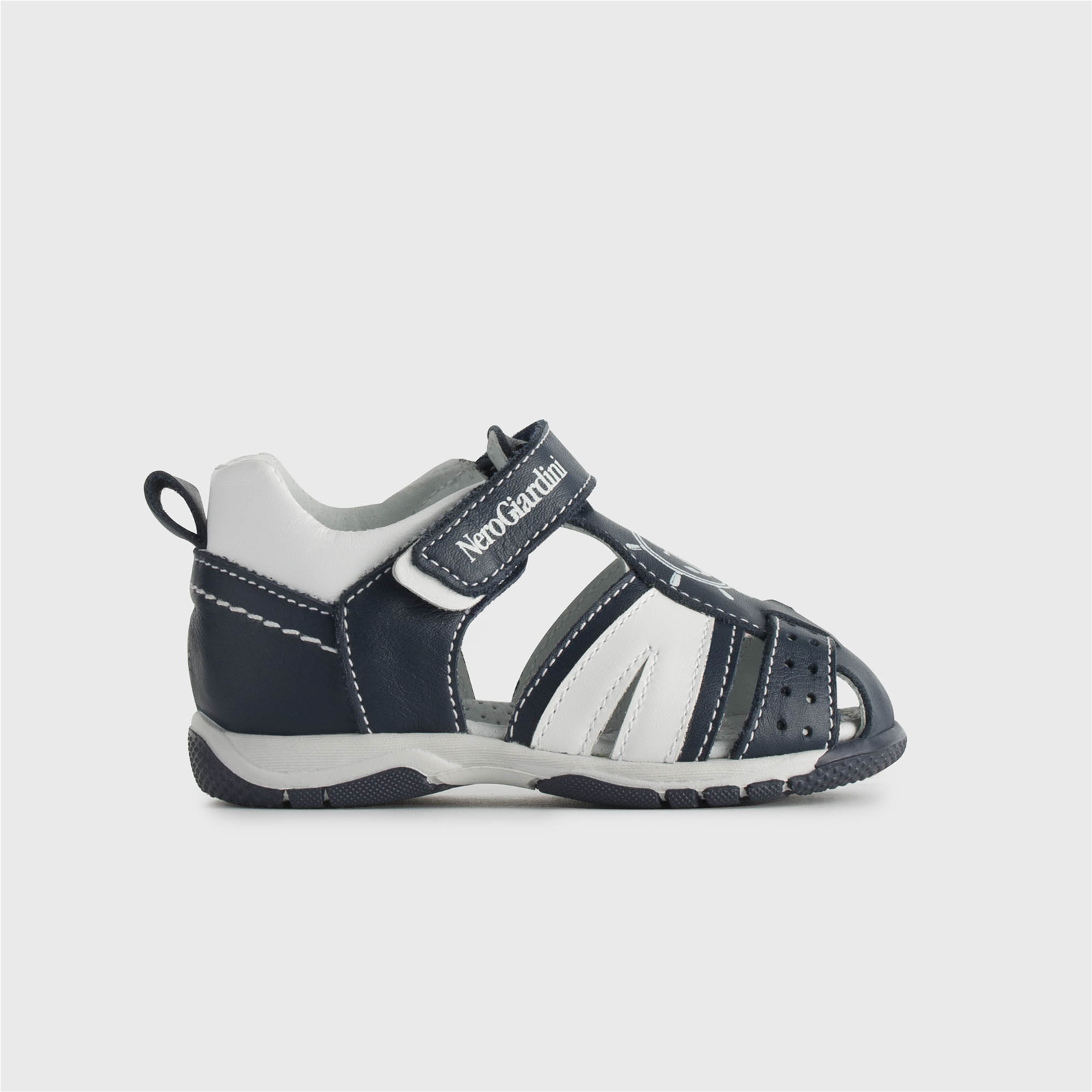 Sandalo bambino|NERO GIARDINI P933610M-206 in pelle e tessuto blu con  stella gialla|Shop online|Shoe Center